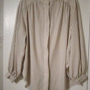 H&M women's stripe top sizeM long sleeves grunge boho work wear